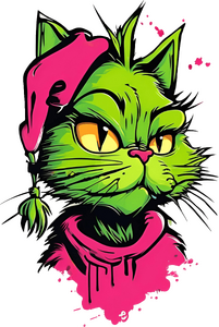 Cool Christmas Cats - Grinch VII.